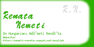 renata nemeti business card